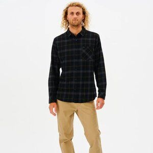 Rip Curl Checked in Flannel, Black Plaid, S